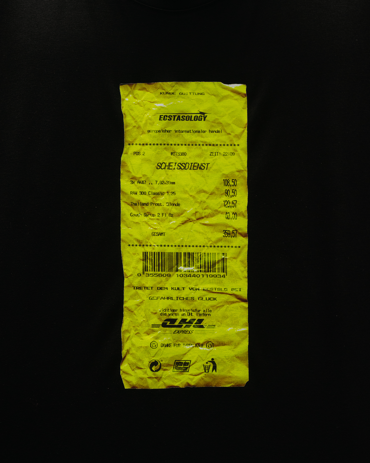 "DHL RECEIPT" TEE